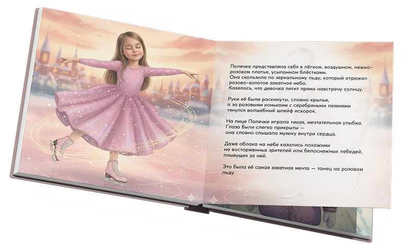 Развороты персонализированной детской книги - сказка с фотографиями ребенка